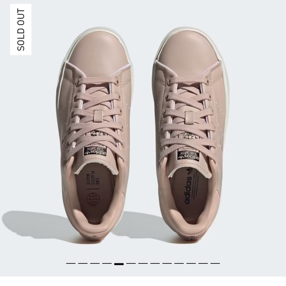 adidas Women's Pink Stan Smith Platform Sneakers - Picture 2 of 4